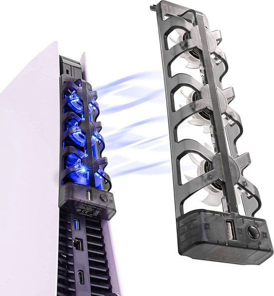 YONO Cooling Fan for PlayStation 5 - Black