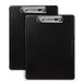 Dexas Slimcase2 Klembord - 2 stuks met zijopening, zwart met chromen clip. Organiseer in stijl voor thuis, school, werk of ambachten. Ideaal voor leraren, verpleegkundigen, studenten, thuisonderwijs.