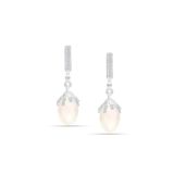 Bibei Boucles d'oreilles Imperial Pearl pour femmes en argent sterling 925 et zircon cubique BIPE038