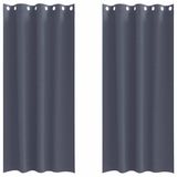 vidaXL Blackout Gordijnen met Ringen 2 stuks Antraciet 260 x 140 cm