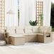 Maison Exclusive - Ensemble de meubles de jardin 6 pièces avec canapé et coussins, beige, en polyrotin