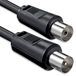 1aTTack.de SAT-antennekabel 5,0 meter 2x afgeschermde coaxiale stekker > coaxiale aansluiting coax zwart St-Ku 75db