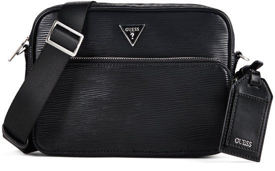 GUESS Milano Crossbody Double Zip Bag Black