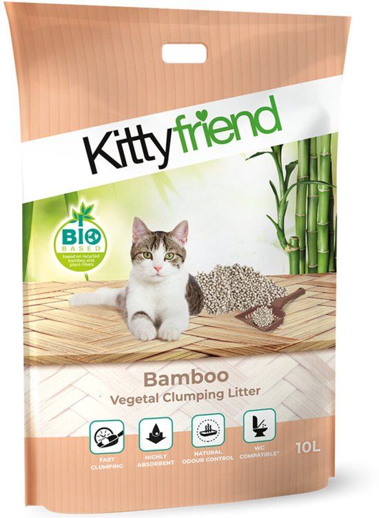 Kitty Friend Kattenbakvulling Vegetal Bamboo Clumping Litter - 10 liter