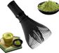 VHV Fouet à matcha - Fouet à matcha - Brosse de battage à matcha en résine - Set de thé matcha - Mélangeur en résine PP - Fait main traditionnel - Parfait pour faire du thé - Boissons au matcha et thé au matcha - Noir