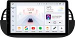 Happiq Autoradio avec Bluetooth et CarPlay pour FIAT 500 (2007-2014) - Convient pour Apple et Android - Stéréo - Navigation - 4 Go 32 Go - 9