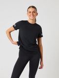Björn Borg Sportshirt Dames Trainingshirt Korte Mouw - Gerecycled Polyester - Zwart - Maat XXL