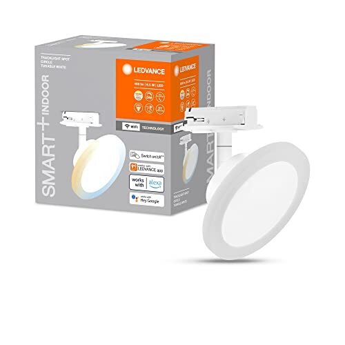 Ledvance SMART+ Tracklight WiFi-railsysteem lichtkop, wit, 6.5W, 480lm, richtbare kop, verstelbaar wit licht (3000K-6500K), app-bestuurbaar, compatibel met Amazon, Google, etc.