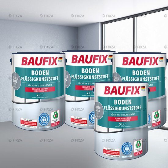 BAUFIX Betonverf Vloeren Voordeelverpakking - Zilvergrijs - 20 Liter