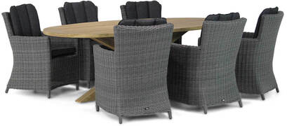 Garden Collections Venerdi/Boston 240 cm ovaal dining tuinset 7-delig