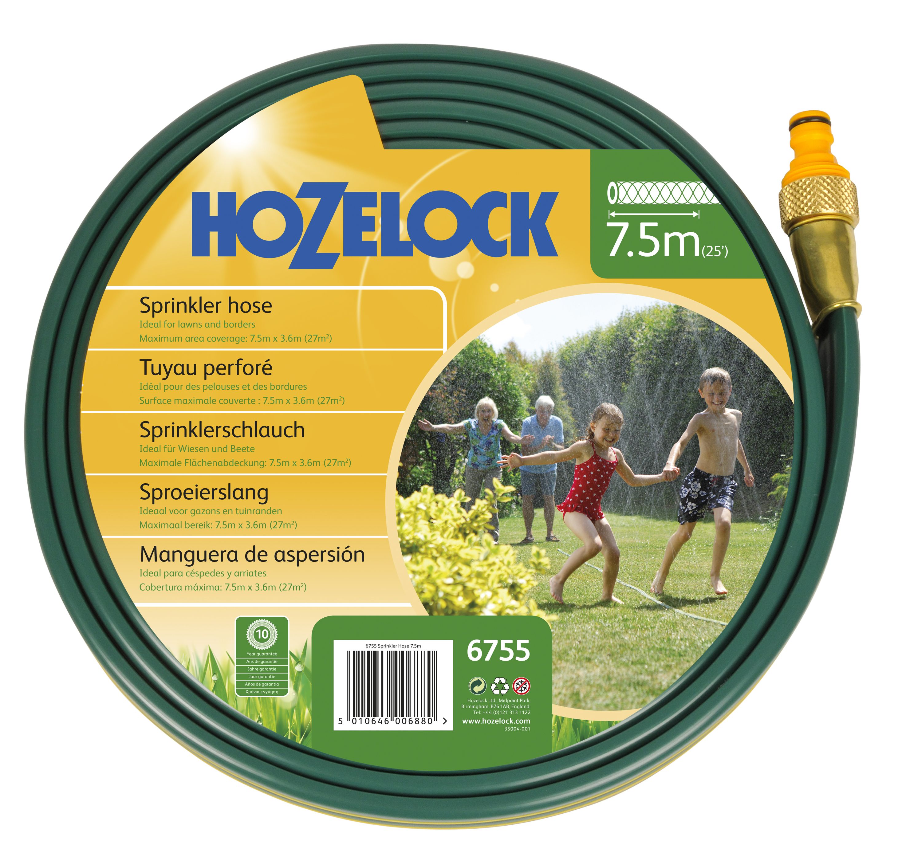 Hozelock Sproeislang - 7,5 meter - Groen - PVC