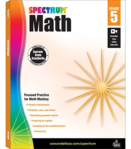 Spectrum Math Workbook, Grade 5 - 9781483808734