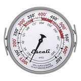 Escali AHG1 Stainless Steel Direct Grill Surface Thermometer, Searing Temperature Zones 100-500F Degree Range NSF Certified
