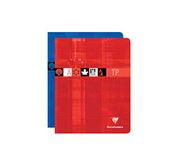 Clairefontaine 37227AMZC Pak met 2 Oefenschriften - 17x22 cm - 80 Pagina's Grote Ruitjes 90 g en Effen Wit 125 g - Omslag Gecoat Karton - Willekeurige Kleuren