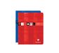 Clairefontaine 37227AMZC Pak met 2 Oefenschriften - 17x22 cm - 80 Pagina's Grote Ruitjes 90 g en Effen Wit 125 g - Omslag Gecoat Karton - Willekeurige Kleuren