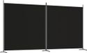 vidaXL Kamerscherm met 2 panelen 348x180 cm stof zwart