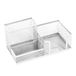 Leviatan Bureau-Organizer Penhouder Penhouder Metalen Bureau-Organizer Bureaublad met Notitiehouder Gaas 205x103x98mm Parelmoerkleurig