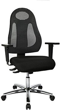 Topstar Free Art Chroom Bureaudraaistoel - Zwart Antraciet - 61 x 65 x 127 cm