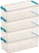 Sunware 6x Sunware Q-Line Opbergboxen - 9.5L - Transparant/Blauw