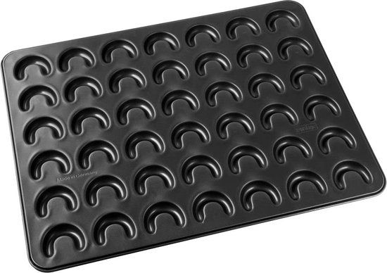 Zenker Vanillekipferl Bakblik - 42 x 32 cm - Koekjesbakvorm voor Vanillekipferl & Hoorntjes