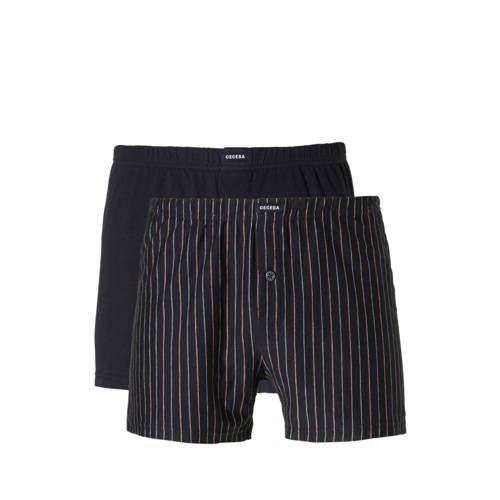 Ceceba +size boxershort (set van 2) - wit, blauw, rood - katoen