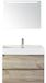BES LED Maxx XL Badmeubelset 80 cm - Craft Oak - Wastafel Kube 1 Kraangat met Sence Spiegel