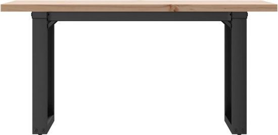 vidaXL Salontafel O-frame 100x50x45,5 cm grenenhout en staal