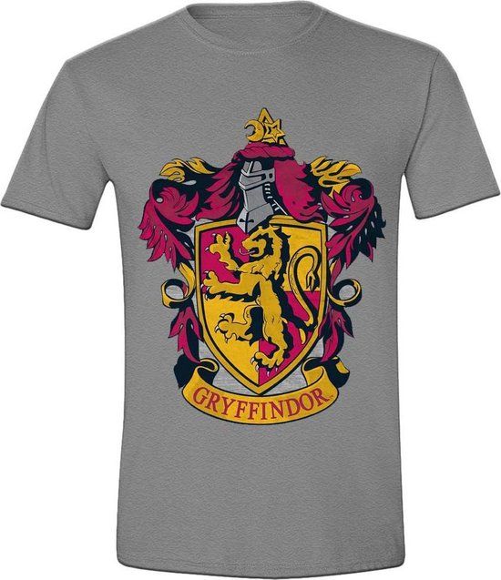 Harry Potter Gryffindor Crest T-Shirt - Grey - Men's XL - 100% Cotton