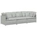 vidaXL Canapé modulaire avec coussins en velours gris clair