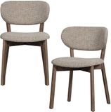 WOOOD Udar Fauteuil Bois - Brun foncé - Lot de 2