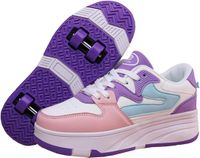 Bolf 2-in-1 Roulettes à roulettes rétractables pour Enfants - Patins réglables pour Garçons et Filles - Violet - Unisexe - Taille 0-1 mois