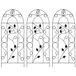 Merkloos Klimplantenrek Set van 3 - Plantensteun met Boog en Bladdecoratie - Zwart IJzer - Weersbestendig Plantenrek - 40 x 100 cm