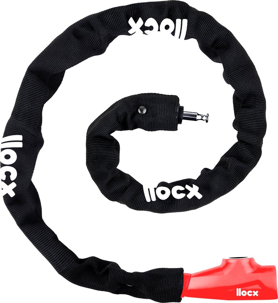 LLOCX.CO LLOCX Insteekslot 1 Meter + 2 Sleutels - 6mm RVS - Rood