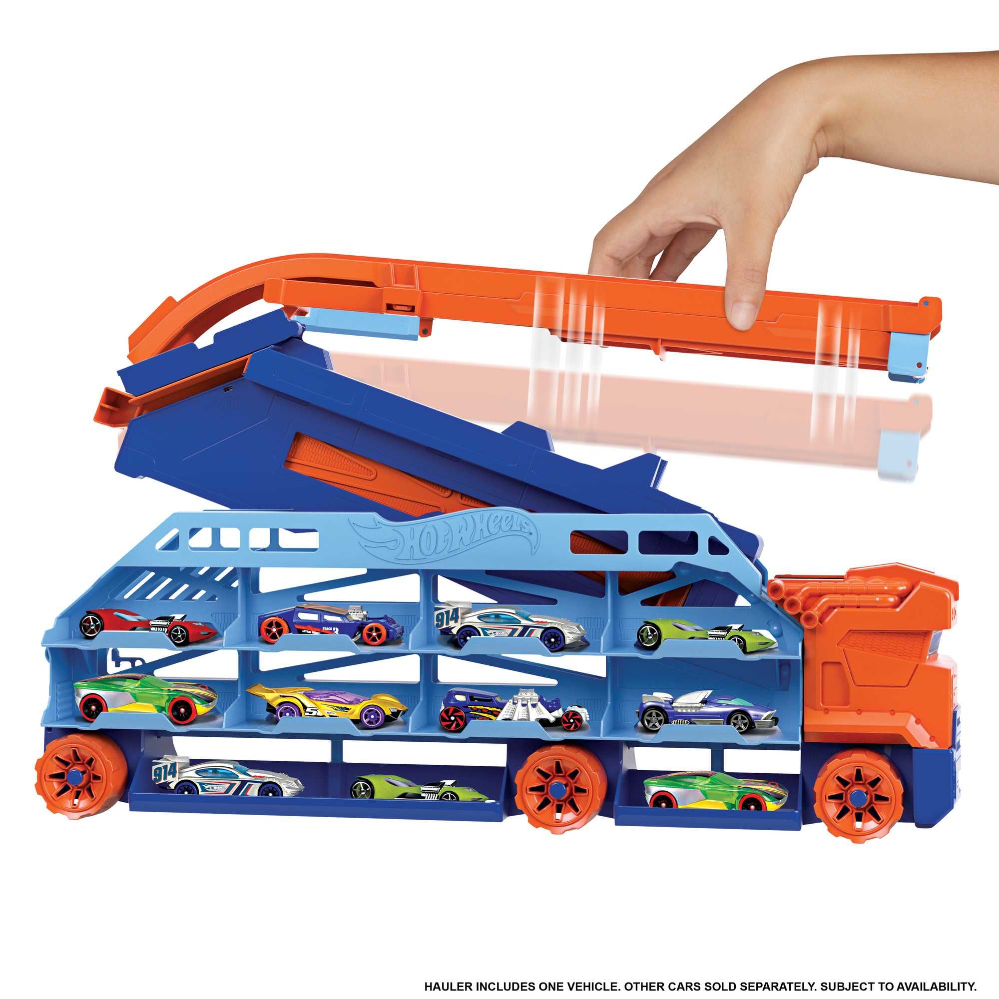Hot Wheels City Air Drop Hauler Vehicle & Track Set - Multicolour