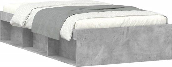 vidaXL Bedframe Betongrijs 90x190 cm
