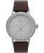 Timex Waterbury 40 mm herenhorloge - bruin lederen tweedelige band met snelsluiting, zilverkleurige wijzerplaat, zilverkleurige kast, TW2W20300