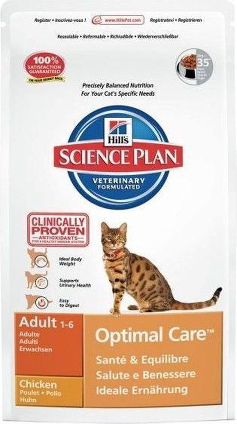 Hill's Hill's Science Plan Feline Optimal Care - Adult - Kip - Kattenvoer - 15 kg