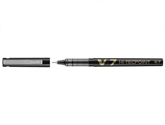 Pilot V7 Hi-tecpoint Rollerball Pen Zwart Fijn (F) Kunststof 1 stuk(s)