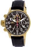 Invicta I-Force - Herenhorloge kwarts van roestvrij staal - 46 mm, Goud/Zwart, Riem