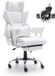 VEVOR Bureaustoel, Witte PU-lederen Executive Stoel met Voetsteun, Draaibare Bureaustoel, In Hoogte Verstelbaar 0–80 mm, Draagvermogen 181,43 kg, Executive Bureaustoel 860 x 610 mm, Draaibare Rugleuning