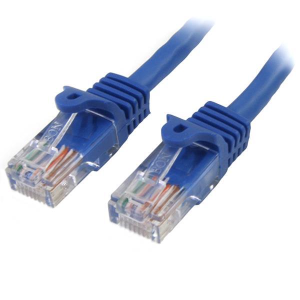 StarTech.com Cat5e Ethernet netwerkkabel met snagless RJ45 connectors UTP kabel 0,5m blauw