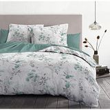 Home Linge Passion Dekbedovertrek, 3-delig, 100% katoen, 57 draden/cm², 240 x 260 cm, pompadour groen eucalyptus