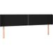 Tête de lit avec oreilles noir 203x16x78/88 cm tissu