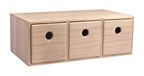 Rayher 62909505 houten commode met 3 laden, FSC 100%, naturel, 32 x 18 x 11,5 cm