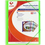 Grafoplás 39843021 Maxi-plastic map met spiraalbinding, 30 transparante hoezen, groen, 30,8 x 24 x 14