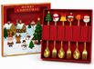 Set de couverts de Noël 6 pièces avec cuillères et fourchettes en boîte cadeau