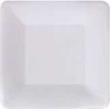 Algon Bordenset Vierkant Wit Karton Wegwerp 18 cm 12 Stuks