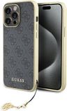 Guess 4G Charms Coque Arrière - Apple iPhone 15 Pro Max (6.7") - Gris