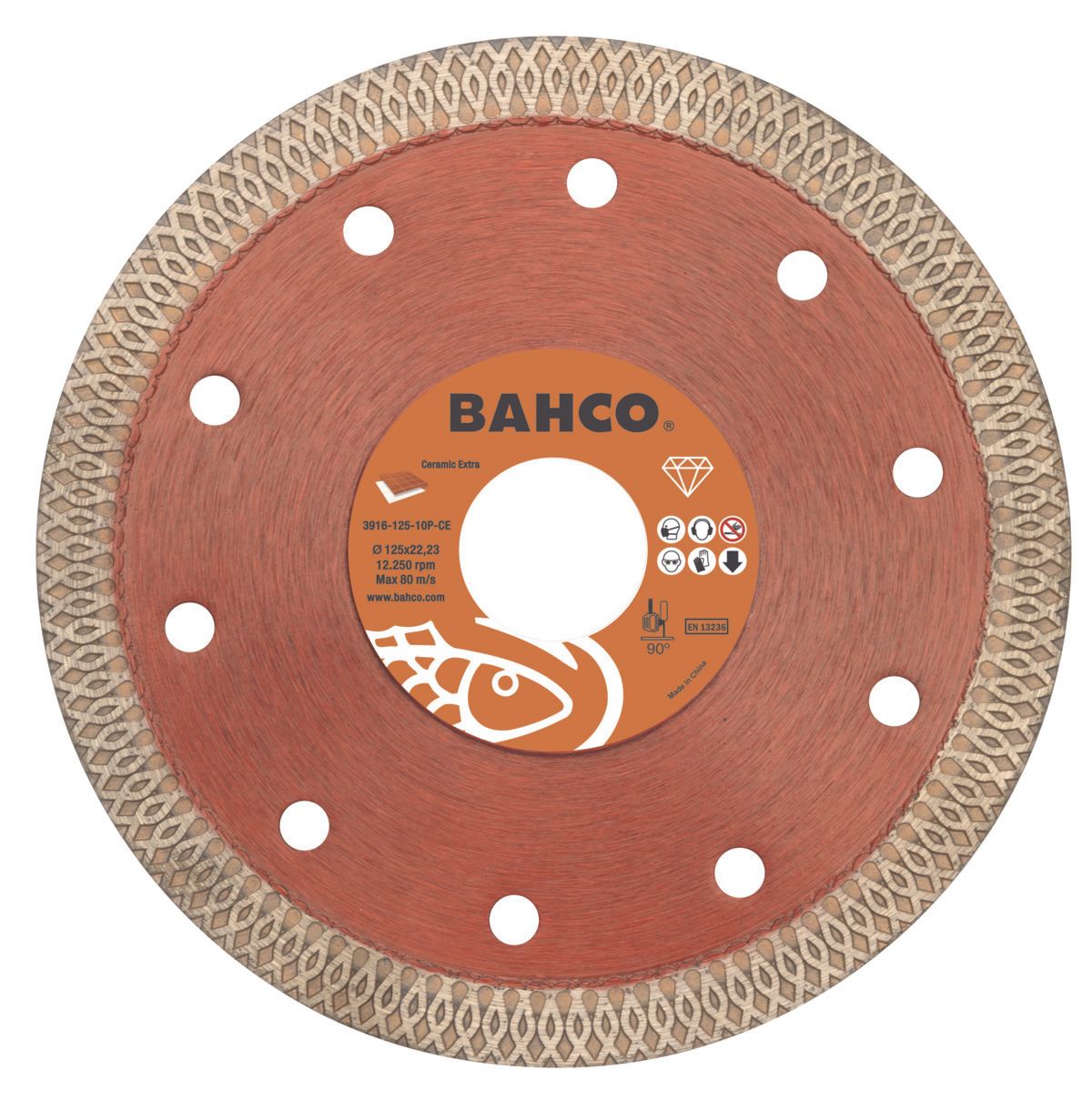 Bahco Slijpschijf | diamant | voor keramiek en tegels | 125 x 1.2 x 22.23 mm - 3916-125-10P-CE