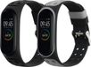 kwmobile 2x armband voor Xiaomi Mi Band 4 - Bandjes voor fitnesstracker - zwart / grijs